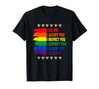 I See Love Accept You LGBTQ Gay Rainbow Pride Flag Support T-Shirt