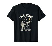 I See Stars On Purpose Astronomy Chalkboard Art T-Shirt