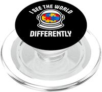 I See The World Differently Autism Astronaut Puzzle PopSockets PopGrip for MagSafe