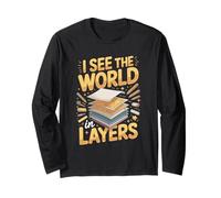 I See The World in Layers Illustrator Illustration Long Sleeve T-Shirt
