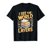 I See The World in Layers Illustrator Illustration T-Shirt