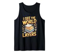 I See The World in Layers Illustrator Illustration Tank Top