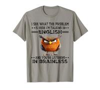 I See What Problem is here I'm Talking in English Funny owl T-Shirt