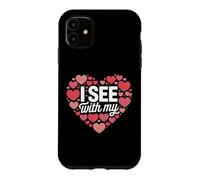 I See With My Heart Cute Romantic Valentine Love Rebus Case for iPhone 11