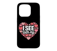 I See With My Heart Cute Romantic Valentine Love Rebus Case for iPhone 15 Pro