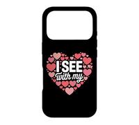 I See With My Heart Cute Romantic Valentine Love Rebus Case for iPhone 17 Pro