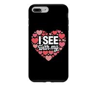 I See With My Heart Cute Romantic Valentine Love Rebus Case for iPhone 7 Plus/8 Plus