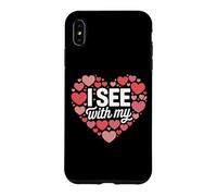 I See With My Heart Cute Romantic Valentine Love Rebus Case for iPhone XS Max