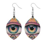 I See You Cute Wooden Earrings for Women Dangling