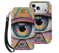 I See You Phone Case Compatible with iPhone 17 Pro | Unisex Leather Wallet Thin Fit Cellphone Protective Cover