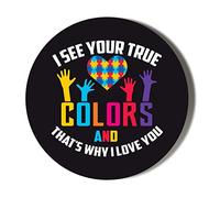 I SEE YOUR TRUE COLOURS AUTISM AWARENESS 38mm Round Fridge Magnet
