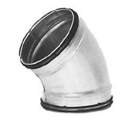 I-sells Metal Ducting 45 Degree Bend 200mm / 8 inch with Rubber Seal