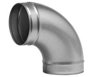 I-sells Metal Ducting 90 Degree Bend 125mm / 5 inch | Galvanised metal construction, Galvanised bends are male fittings and will slip inside female