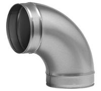 I-sells Metal Ducting 90 Degree Bend 150mm / 6 inch | Galvanised metal construction, Galvanised bends are male fittings and will slip inside female