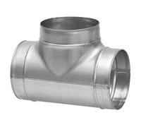 I-sells Metal Ducting T-Piece 100mm to 100mm Galvanised Pressed Equal Tee Piece