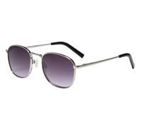 I-Sential Reading Sunglasses Men Women Ladies Case & Cloth Silver Metal Frame Gradient Lens UV Protection Tinted Sun Readers Glasses 3.0