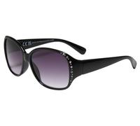 I-Sential Reading Sunglasses Women Ladies Black Frame Case & Cloth Frame Shiny Stones Gradient Lens UV Protection Tinted Sun Readers Glasses 2.5 | EW636