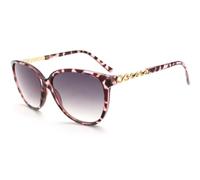 I-Sential Reading Sunglasses Womens Designer Side Decor Crystal Pink Animal/Smoke Lens Tinted Sun Readers Glasses UV400 With Case 1.75
