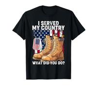 I Served My Country What Did You Do? USA Flag Veterans Day T-Shirt
