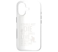 I Shall Not Die But Live Scripture Design Case for iPhone 17