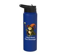 I Shall Shenan Then Shenanigan Frog Wizard Fantasy Meme Stainless Steel Insulated Water Bottle