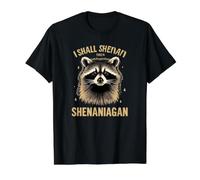 I Shall Shenan Then Shenanigan Funny Raccoon Value Graphic T-Shirt, Men, Black, M