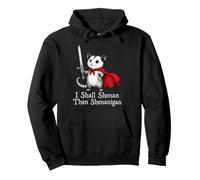 I Shall Shenan Then Shenanigan Possum Opossum Fantasy Sword Pullover Hoodie