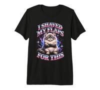 I Shaved My Flaps for This Cat Space Premium T-Shirt