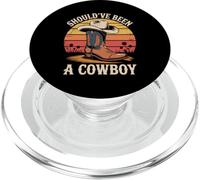 I Should Have Been A Cowboy Vintage Hat Western Life country PopSockets PopGrip for MagSafe