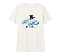 I Shred Therefore I Am Snowboard Mountain Premium T-Shirt