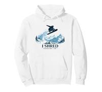 I Shred Therefore I Am Snowboard Mountain Pullover Hoodie