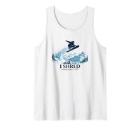 I Shred Therefore I Am Snowboard Mountain Tank Top