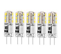 I-SHUNFA 12 V G4 LED Bulb Cold White 6000 K 1.24 W | Replacement 15 W halogen capsule bulbs, bi-pin base, JC type, energy-saving, non-dimmable LED bulbs (pack of 5)