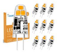 I-SHUNFA 12V G4 LED Bulb,1.2W AC/DC 120LM Warm White 3000K Equivalent to 15W/20W Halogen Lamps Replacement,Non-dimmable,Highly Transparent Silicone,Crystal Spotlight Bulb 10Pack