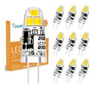 I-SHUNFA G4 LED Bulb, AC/DC 12 V, 120LM Cool White 6000K, Non-Dimmable G4 LED Lamp, 1.2 W Replacement 15 W Halogen Bulb, No Flicker, 10er Pack