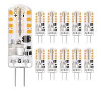 I-SHUNFA G4 LED Bulbs AC/DC 12V,Warm White 2700K,1.6W 180LM,10 Pack | Equivalent to 16W Halogen,Non-Dimmable,Bi-Pin Base JC Type Energy Saving Capsule Light Bulb,for Bedroom,Kitchen,Dining,Office
