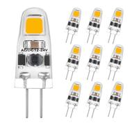 I-SHUNFA G4 LED Dimmable Bulbs Natural White 4000K,AC/DC 12-24V Light Bulb,1.2W Replaces 12W-15W Halogen Lamps,125LM Energy Saving LED Mini Bulbs,No Flickering,Pack of 10