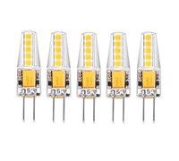 I-SHUNFA Pack of 5 G4 LED Bulbs Natural White 4000K AC/DC 12V 3W 200LM Replacement G4 20w Halogen No Dimming No Flicker Pin Base LED Bulb