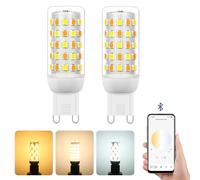 I-SHUNFA Smart G9 LED Bulbs with APP Control,G9 LED Dimmable Bluetooth Bulb,AC 230V,2700K-6500K,Brightness Adjustable 1%-100% 4W 400LM,Timer Function(2 Pack)