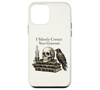 I Silently Correct Your Grammar Skull Raven Funny Teacher Case for iPhone 12 mini