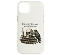 I Silently Correct Your Grammar Skull Raven Funny Teacher Case for iPhone 14 Plus