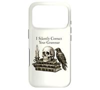 I Silently Correct Your Grammar Skull Raven Funny Teacher Case for iPhone 17 Pro