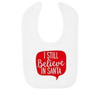 I sill Believe in Santa Speech Bubble [BCX] Cotton Baby bib - White