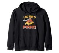 I Simply Want Piano Time Every Single Moment Always Zip Hoodie
