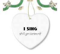 I Sing What'S Your Superpower Christmas Tree Hanging Ornament Decorative Christmas Decorations Unique Xmas Pendant For Holiday Office Keepsake