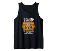 I Sit How I Want Comfortable Cat Attitude Retro Tank Top