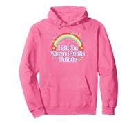 I Sit On Warm Public Toilets Funny Adult Humor Rainbow Pullover Hoodie