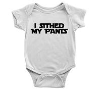 I Sithed My Pants Babygrow 3-6m White Funny Stars Wars Cute Joke Darth Vader Present Gift