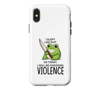 I slept like sht so today I will be choosing violence, Case for iPhone X/XS