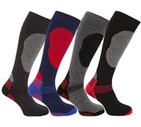 i-Smalls Boy`s 4 Pairs High Performance Ski Socks Long Hose Thermal Socks 12-3